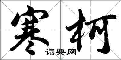 胡問遂寒柯行書怎么寫