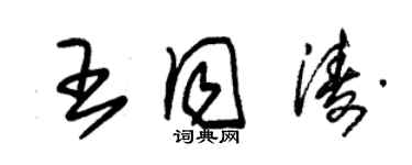 朱錫榮王同濤草書個性簽名怎么寫