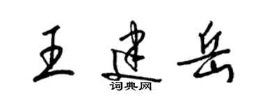 梁錦英王建岳草書個性簽名怎么寫