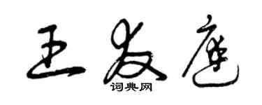 曾慶福王友庭草書個性簽名怎么寫