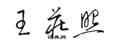 駱恆光王莊照草書個性簽名怎么寫