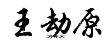 胡問遂王劫原行書個性簽名怎么寫