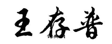 胡問遂王存普行書個性簽名怎么寫