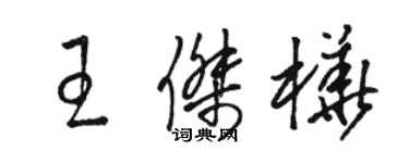 駱恆光王傑樺草書個性簽名怎么寫