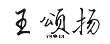 駱恆光王頌揚行書個性簽名怎么寫