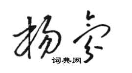 駱恆光楊氛草書個性簽名怎么寫