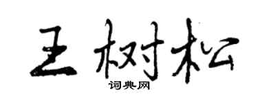 曾慶福王樹松行書個性簽名怎么寫