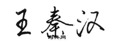 駱恆光王秦漢行書個性簽名怎么寫