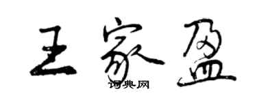 曾慶福王家盈行書個性簽名怎么寫