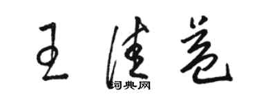 駱恆光王佳益草書個性簽名怎么寫