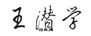 駱恆光王潛學行書個性簽名怎么寫
