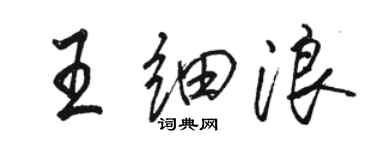駱恆光王細浪行書個性簽名怎么寫