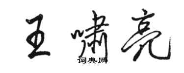 駱恆光王嘯亮行書個性簽名怎么寫