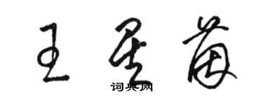 駱恆光王星茵草書個性簽名怎么寫