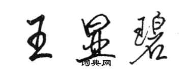 駱恆光王顯碧行書個性簽名怎么寫