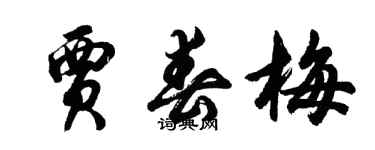 胡問遂賈春梅行書個性簽名怎么寫