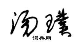 朱錫榮湯璞草書個性簽名怎么寫