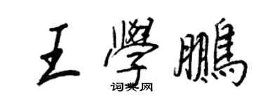 王正良王學鵬行書個性簽名怎么寫