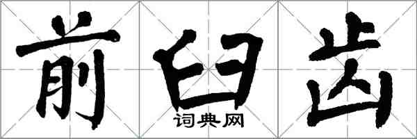 翁闓運前臼齒楷書怎么寫