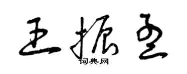 曾慶福王振孟草書個性簽名怎么寫