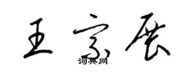 梁錦英王宗展草書個性簽名怎么寫