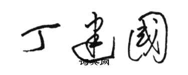 駱恆光丁建國草書個性簽名怎么寫