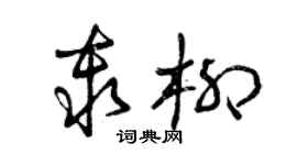 曾慶福秦柳草書個性簽名怎么寫