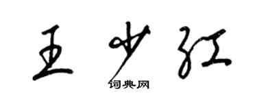 梁錦英王少紅草書個性簽名怎么寫