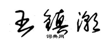 朱錫榮王鎮潮草書個性簽名怎么寫