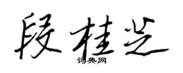 王正良段桂芝行書個性簽名怎么寫