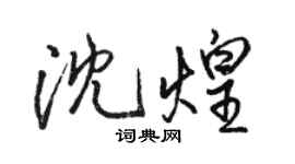 駱恆光沈煌行書個性簽名怎么寫