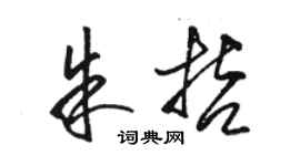 駱恆光朱哲草書個性簽名怎么寫