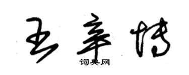 朱錫榮王辛博草書個性簽名怎么寫