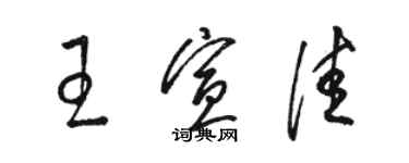 駱恆光王宣佳草書個性簽名怎么寫