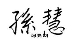 王正良孫慧行書個性簽名怎么寫
