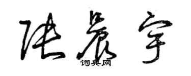 曾慶福張晨宇草書個性簽名怎么寫