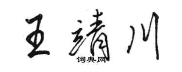 駱恆光王靖川行書個性簽名怎么寫