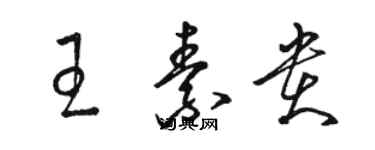 駱恆光王素貴草書個性簽名怎么寫