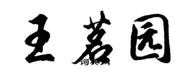 胡問遂王茗園行書個性簽名怎么寫