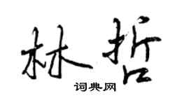 曾慶福林哲行書個性簽名怎么寫