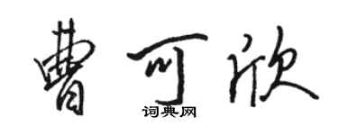 駱恆光曹可欣行書個性簽名怎么寫