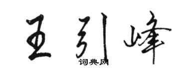 駱恆光王引峰行書個性簽名怎么寫
