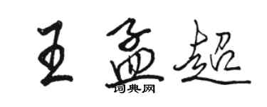 駱恆光王孟超行書個性簽名怎么寫