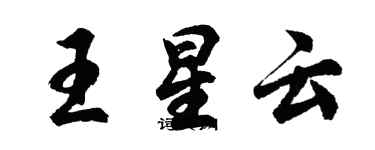 胡問遂王星雲行書個性簽名怎么寫