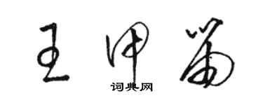 駱恆光王甲笛草書個性簽名怎么寫