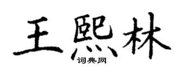 丁謙王熙林楷書個性簽名怎么寫