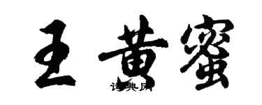 胡問遂王黃蜜行書個性簽名怎么寫