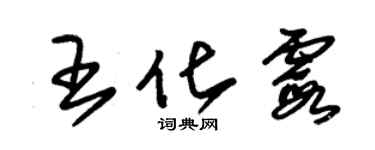 朱錫榮王化霞草書個性簽名怎么寫
