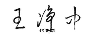 駱恆光王淨中草書個性簽名怎么寫