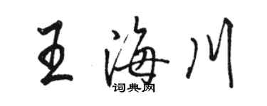 駱恆光王海川行書個性簽名怎么寫